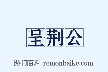 呈荆公是什么意思的图片